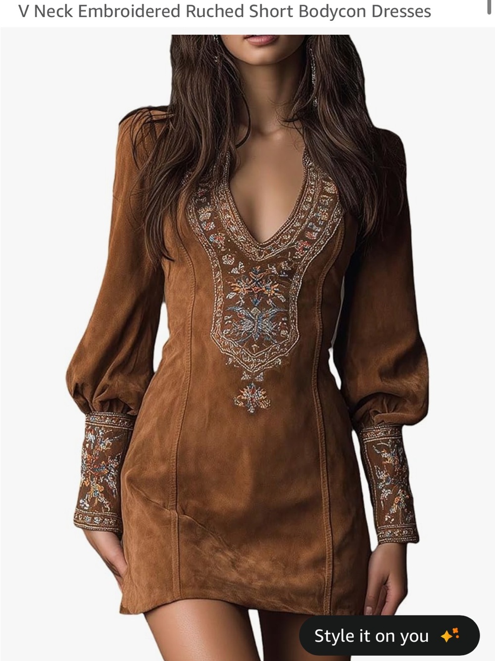 Suede dress
